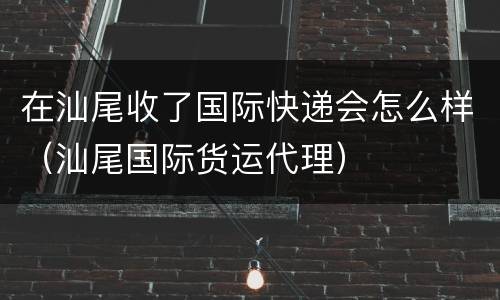 在汕尾收了国际快递会怎么样（汕尾国际货运代理）