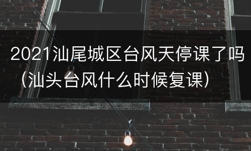2021汕尾城区台风天停课了吗（汕头台风什么时候复课）