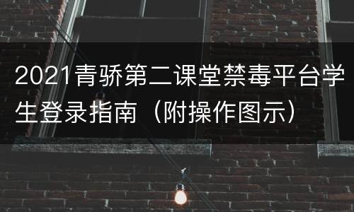 2021青骄第二课堂禁毒平台学生登录指南（附操作图示）