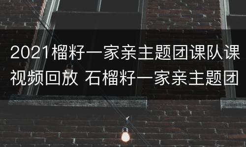 2021榴籽一家亲主题团课队课视频回放 石榴籽一家亲主题团课回播