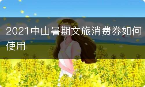 2021中山暑期文旅消费券如何使用