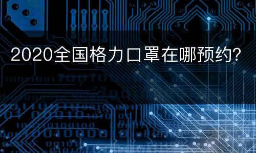 2020全国格力口罩在哪预约？