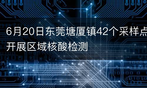 6月20日东莞塘厦镇42个采样点开展区域核酸检测