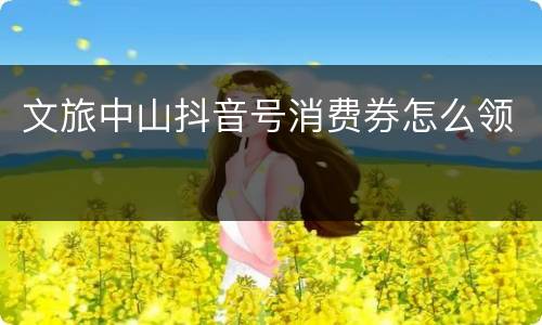 文旅中山抖音号消费券怎么领