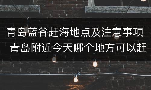 青岛蓝谷赶海地点及注意事项 青岛附近今天哪个地方可以赶海