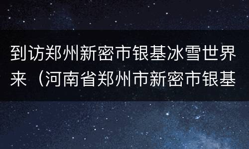 到访郑州新密市银基冰雪世界来（河南省郑州市新密市银基冰雪酒店）
