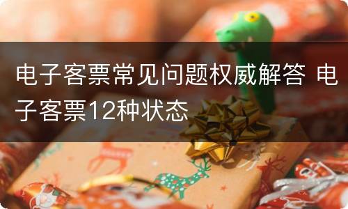 电子客票常见问题权威解答 电子客票12种状态