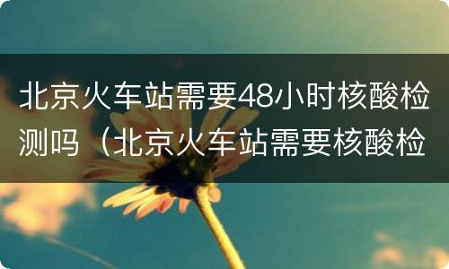 北京火车站需要48小时核酸检测吗（北京火车站需要核酸检测证明吗2021）