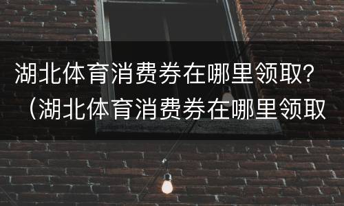 湖北体育消费券在哪里领取？（湖北体育消费券在哪里领取啊）