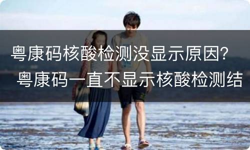 粤康码核酸检测没显示原因？ 粤康码一直不显示核酸检测结果