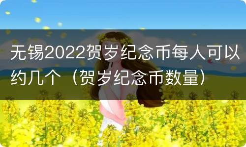 无锡2022贺岁纪念币每人可以约几个（贺岁纪念币数量）