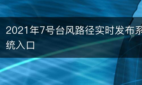 2021年7号台风路径实时发布系统入口