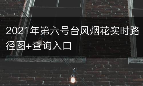 2021年第六号台风烟花实时路径图+查询入口