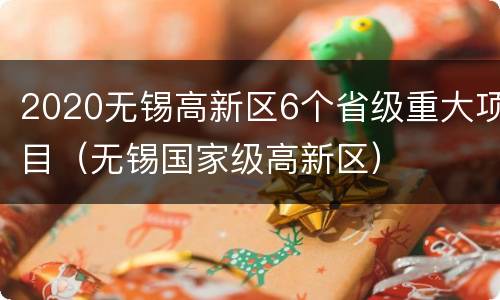 2020无锡高新区6个省级重大项目（无锡国家级高新区）