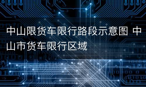 中山限货车限行路段示意图 中山市货车限行区域