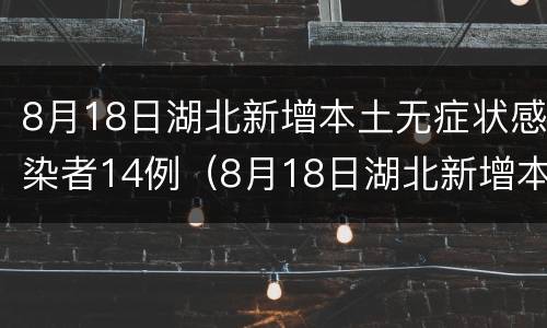 8月18日湖北新增本土无症状感染者14例（8月18日湖北新增本土无症状感染者14例病例）