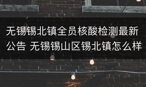 无锡锡北镇全员核酸检测最新公告 无锡锡山区锡北镇怎么样