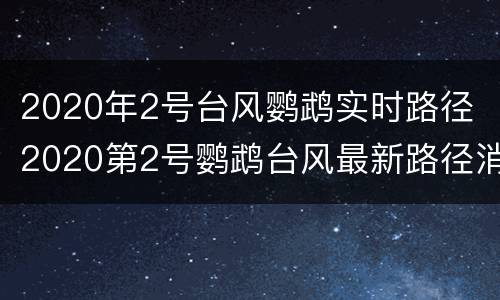 2020年2号台风鹦鹉实时路径 2020第2号鹦鹉台风最新路径消息