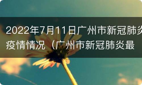 2022年7月11日广州市新冠肺炎疫情情况（广州市新冠肺炎最新动态 6月15日）