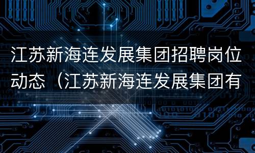 江苏新海连发展集团招聘岗位动态（江苏新海连发展集团有限公司招聘）
