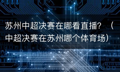 苏州中超决赛在哪看直播？（中超决赛在苏州哪个体育场）