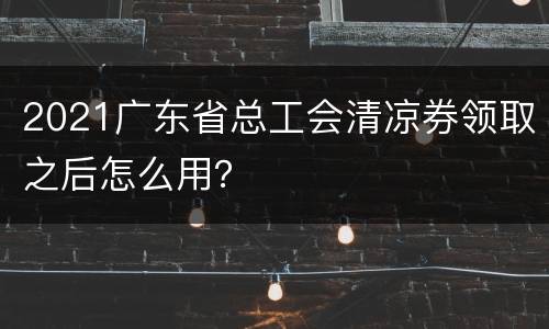 2021广东省总工会清凉券领取之后怎么用？