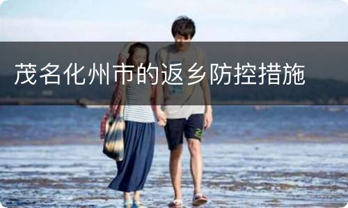 茂名化州市的返乡防控措施