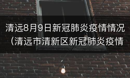 清远8月9日新冠肺炎疫情情况（清远市清新区新冠肺炎疫情防控指挥部办公室）
