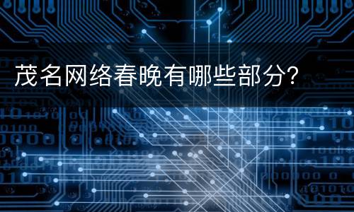 茂名网络春晚有哪些部分？