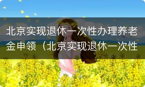 北京实现退休一次性办理养老金申领（北京实现退休一次性办理养老金申领吗）