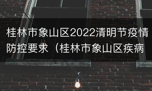桂林市象山区2022清明节疫情防控要求（桂林市象山区疾病预防控制中心电话）