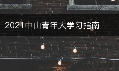 2021中山青年大学习指南