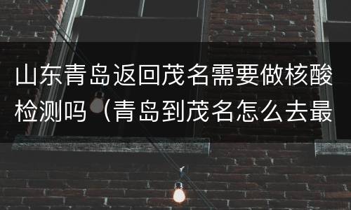 山东青岛返回茂名需要做核酸检测吗（青岛到茂名怎么去最快）
