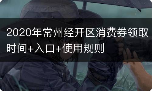 2020年常州经开区消费券领取时间+入口+使用规则