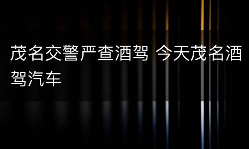 茂名交警严查酒驾 今天茂名酒驾汽车