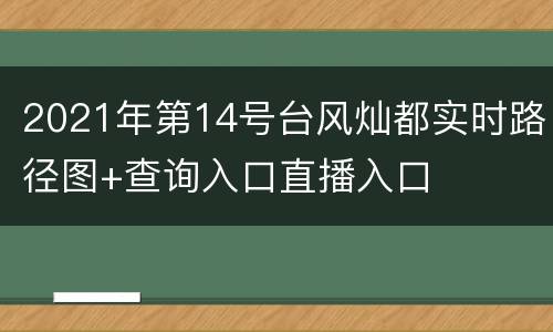 2021年第14号台风灿都实时路径图+查询入口直播入口
