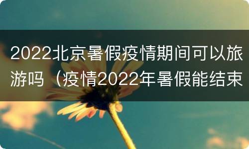 2022北京暑假疫情期间可以旅游吗（疫情2022年暑假能结束吗）
