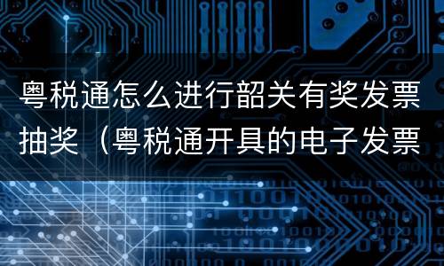 粤税通怎么进行韶关有奖发票抽奖（粤税通开具的电子发票去哪里找）
