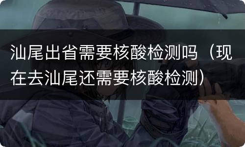 汕尾出省需要核酸检测吗（现在去汕尾还需要核酸检测）