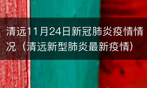 清远11月24日新冠肺炎疫情情况（清远新型肺炎最新疫情）