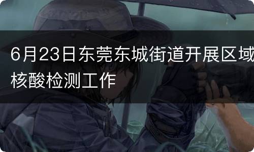 6月23日东莞东城街道开展区域核酸检测工作