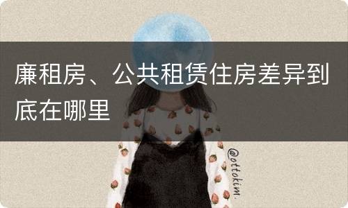 廉租房、公共租赁住房差异到底在哪里