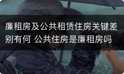 廉租房及公共租赁住房关键差别有何 公共住房是廉租房吗