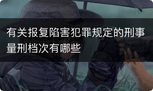 有关报复陷害犯罪规定的刑事量刑档次有哪些
