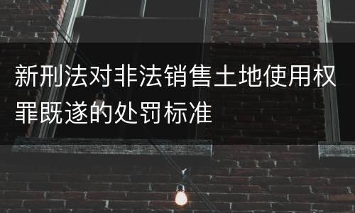 新刑法对非法销售土地使用权罪既遂的处罚标准