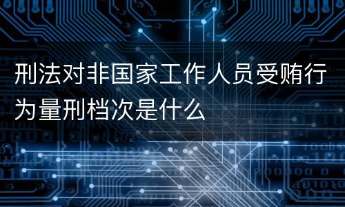 刑法对非国家工作人员受贿行为量刑档次是什么