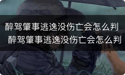 醉驾肇事逃逸没伤亡会怎么判 醉驾肇事逃逸没伤亡会怎么判决