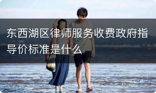 东西湖区律师服务收费政府指导价标准是什么