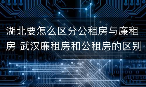 湖北要怎么区分公租房与廉租房 武汉廉租房和公租房的区别