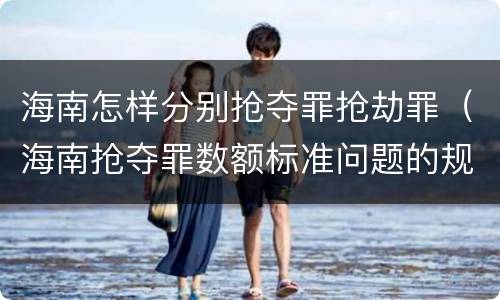 海南怎样分别抢夺罪抢劫罪（海南抢夺罪数额标准问题的规定）